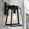 CHLOE Lighting LEODEGRANCE Transitional 1 Light Black Outdoor Wall Sconce 11" Height