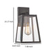 CHLOE Lighting LEODEGRANCE Transitional 1 Light Black Outdoor Wall Sconce 14’’ Height CHL-CH22034BK14-OD1
