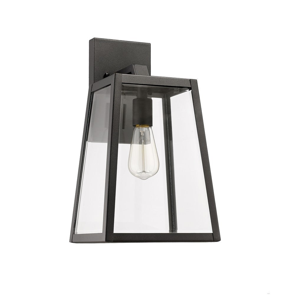 Lighting XANDRA Industrial 1 Light Textured Black Outdoor Wall Sconce 16’’ Tall CHL-CH22034BK16-OD1