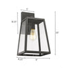 Lighting XANDRA Industrial 1 Light Textured Black Outdoor Wall Sconce 16’’ Tall CHL-CH22034BK16-OD1