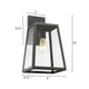Lighting XANDRA Industrial 1 Light Textured Black Outdoor Wall Sconce 16’’ Tall CHL-CH22034BK16-OD1