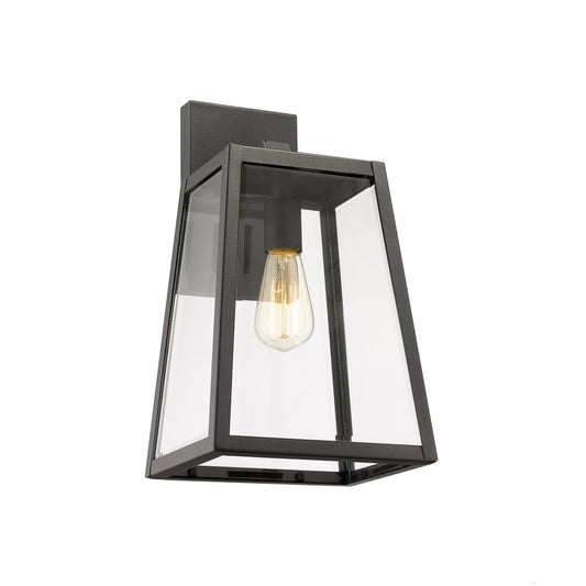 Lighting XANDRA Industrial 1 Light Textured Black Outdoor Wall Sconce 16" Tall