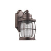 LUCAN Transitional 1 Light Rubbed Bronze Outdoor Wall Sconce 12" Height