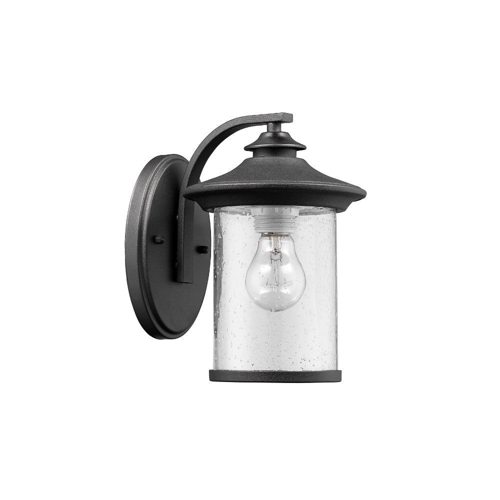CHLOE Lighting LIAM Transitional 1 Light Black Outdoor Wall Sconce 10" Height