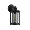 11 Inch Industrial Mesh Metal Wall Sconce with Clear Glass Shade Black CHL-CH22071BK11-OD1