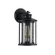 11 Inch Industrial Mesh Metal Wall Sconce with Clear Glass Shade Black CHL-CH22071BK11-OD1