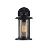 11 Inch Industrial Mesh Metal Wall Sconce with Clear Glass Shade Black CHL-CH22071BK11-OD1