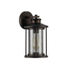 11 Inch Industrial Mesh Metal Wall Sconce with Clear Glass Shade Bronze CHL-CH22071RB11-OD1