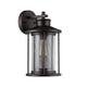 14 Inch Industrial Mesh Metal Wall Sconce with Clear Glass Shade Bronze CHL-CH22071RB14-OD1