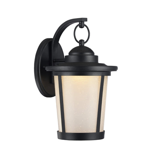ABBINGTON Transitional Black 1 Light Outdoor Wall Sconce 13" Tall