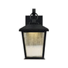 12 Inch Outdoor Wall Sconce with Clear Seeded Glass and LED Bulb Black CHL-CH22L68BK12-OD1
