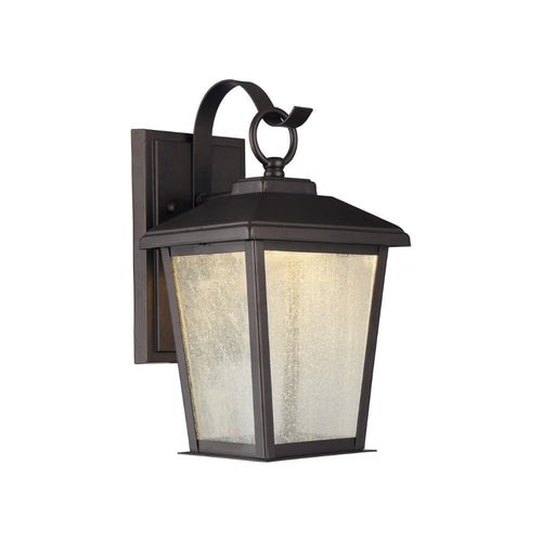 KIRTON Transitional Bronze 1 Light Outdoor Wall Sconce 12" Tall