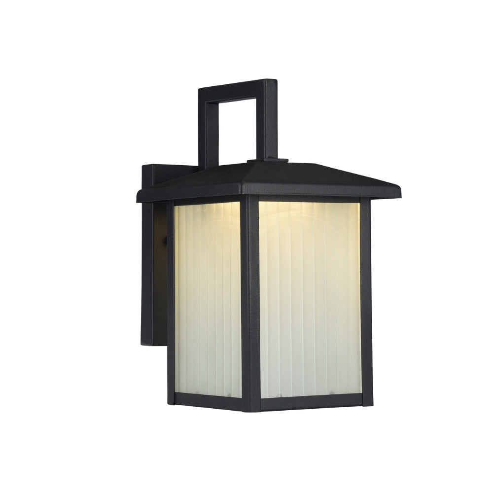 RYSTON Transitional Black 1 Light Outdoor Wall Sconce 11" Tall