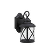 MILANIA ADORA Transitional 1 Light Black Outdoor Wall Sconce 11" Height