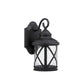 MILANIA ADORA Transitional 1 Light Black Outdoor Wall Sconce 11" Height
