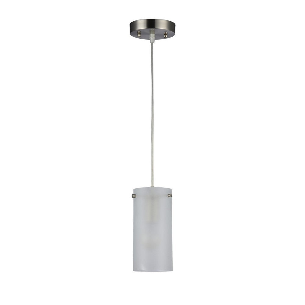 Chloe Lighting Ulla Transitional 1 Light Brushed Nickel Mini Pendant 4’’ Wide CHL-CH28068BN04-DP1