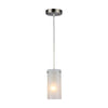 Chloe Lighting Ulla Transitional 1 Light Brushed Nickel Mini Pendant 4" Wide