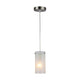 Chloe Lighting Ulla Transitional 1 Light Brushed Nickel Mini Pendant 4" Wide