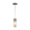 ULLA Transitional Brushed Nickel 1 Light Mini Pendant 3" Wide