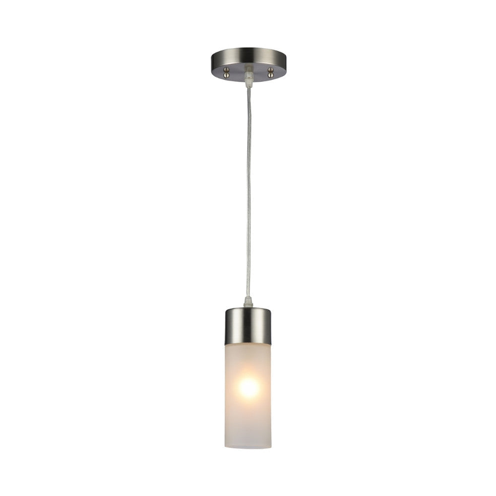ULLA Transitional Brushed Nickel 1 Light Mini Pendant 3" Wide