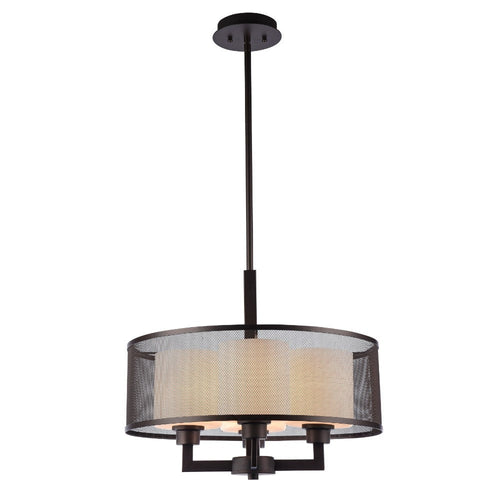 CHLOE Lighting AUDREY Transitional 4 Light Rubbed Bronze Ceiling Pendant 19"Wide