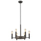 IRONCLAD Industrial-style 6 Light Rubbed Bronze Ceiling Pendant 20" Wide