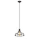 JAXON Industrial-style 1 Light Rubbed Bronze Ceiling Mini Pendant 10" Wide