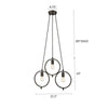 Lighting IRONCLAD Industrial 3 Light Rubbed Bronze Ceiling Pendant 21.5’’ Wide CHL-CH2D005RB22-DP3