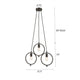 Lighting IRONCLAD Industrial 3 Light Rubbed Bronze Ceiling Pendant 21.5’’ Wide CHL-CH2D005RB22-DP3
