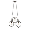 Lighting IRONCLAD Industrial 3 Light Rubbed Bronze Ceiling Pendant 21.5" Wide
