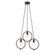 Lighting IRONCLAD Industrial 3 Light Rubbed Bronze Ceiling Pendant 21.5" Wide