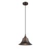 Lighting IRONCLAD Industrial 1 Light Rubbed Bronze Mini Ceiling Pendant 11.5" Wide
