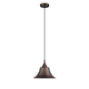 Lighting IRONCLAD Industrial 1 Light Rubbed Bronze Mini Ceiling Pendant 11.5’’ Wide CHL-CH2D006RB12-DP1