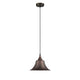 Lighting IRONCLAD Industrial 1 Light Rubbed Bronze Mini Ceiling Pendant 11.5’’ Wide CHL-CH2D006RB12-DP1