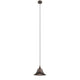 Lighting IRONCLAD Industrial 1 Light Rubbed Bronze Mini Ceiling Pendant 11.5’’ Wide CHL-CH2D006RB12-DP1