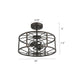 Lighting IRONCLAD Industrial 2 Light Rubbed Bronze Semi-flush Ceiling Fixture 14’’ Wide CHL-CH2D007RB14-SF2