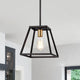 Chloe Lighting Ironclad Industrial 1 Light Textured Black Mini Pendant Ceiling Fixture 10" Wide