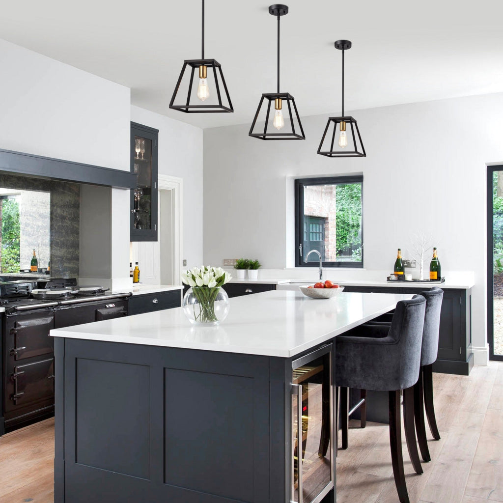 Chloe Lighting Ironclad Industrial 1 Light Textured Black Mini Pendant Ceiling Fixture 10’’ Wide CHL-CH2D008BK10-DP1