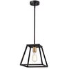 Chloe Lighting Ironclad Industrial 1 Light Textured Black Mini Pendant Ceiling Fixture 10" Wide