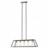 Chloe Lighting Ironclad Industrial 5 Light Textured Black Island Pendant Ceiling Fixture 38’’ Wide CHL-CH2D008BK38-IL5