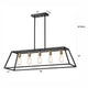 Chloe Lighting Ironclad Industrial 5 Light Textured Black Island Pendant Ceiling Fixture 38’’ Wide CHL-CH2D008BK38-IL5