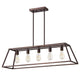 Ironclad Industrial 5 Light Oil Rubbed Bronze Island Pendant Ceiling Fixture 38’’ Wide CHL-CH2D008RB38-IL5