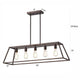 Ironclad Industrial 5 Light Oil Rubbed Bronze Island Pendant Ceiling Fixture 38’’ Wide CHL-CH2D008RB38-IL5