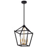 Chloe Lighting Ironclad Industrial 4 Light Textured Black Inverted Pendant Ceiling Fixture 12’’ Wide CHL-CH2D010BK12-UP4