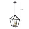 Chloe Lighting Ironclad Industrial 4 Light Textured Black Inverted Pendant Ceiling Fixture 12’’ Wide CHL-CH2D010BK12-UP4