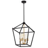 Chloe Lighting Ironclad Industrial 4 Light Textured Black Inverted Pendant Ceiling Fixture 16’’ Wide CHL-CH2D010BK16-UP4