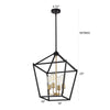 Chloe Lighting Ironclad Industrial 4 Light Textured Black Inverted Pendant Ceiling Fixture 16’’ Wide CHL-CH2D010BK16-UP4