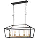 Chloe Lighting Ironclad Industrial 5 Light Textured Black Island Pendant Ceiling Fixture 36’’ Wide CHL-CH2D010BK36-IL5