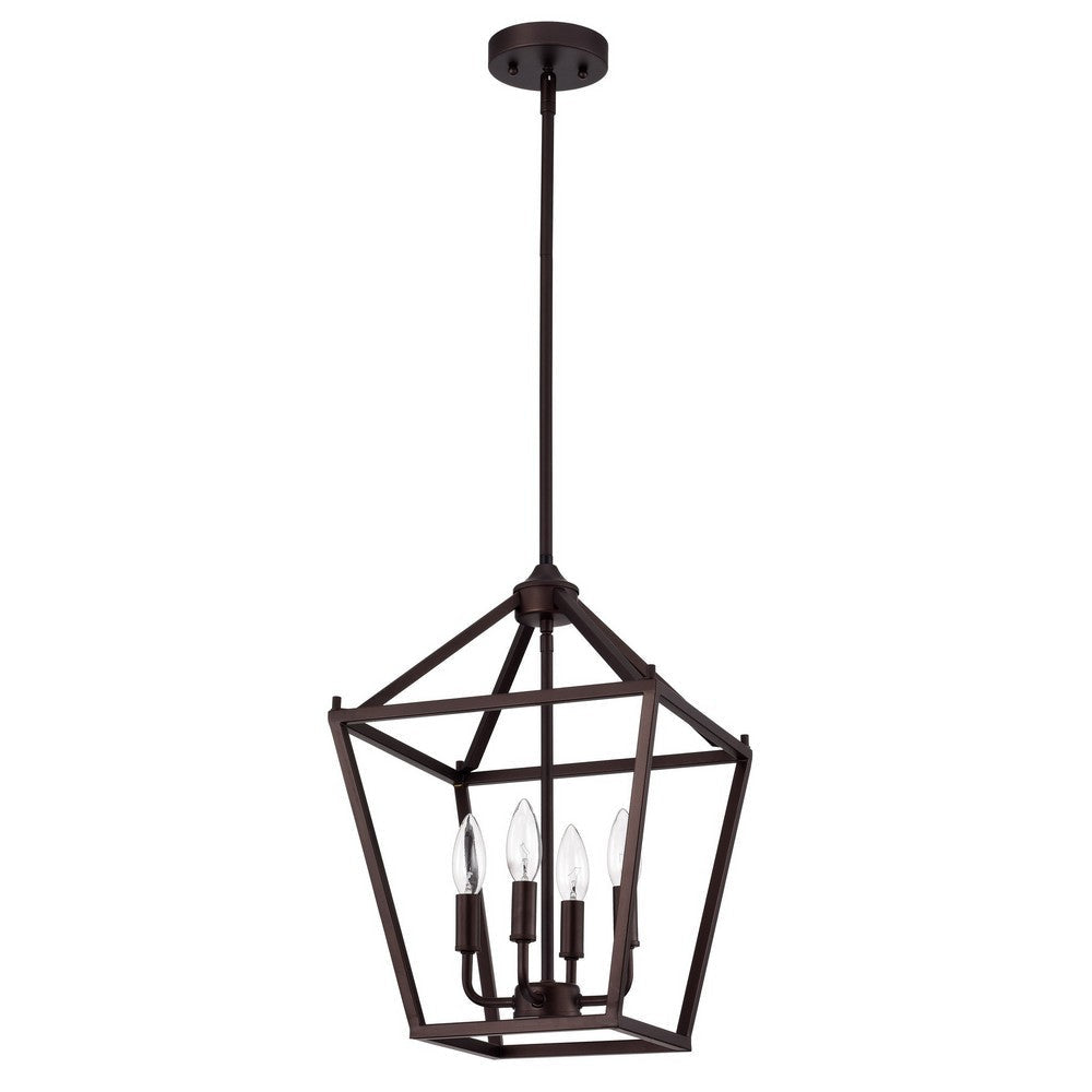 Ironclad Industrial 4 Light Oil Rubbed Bronze Inverted Pendant Ceiling Fixture 12’’ Wide CHL-CH2D010RB12-UP4