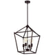 Ironclad Industrial 4 Light Oil Rubbed Bronze Inverted Pendant Ceiling Fixture 16’’ Wide CHL-CH2D010RB16-UP4